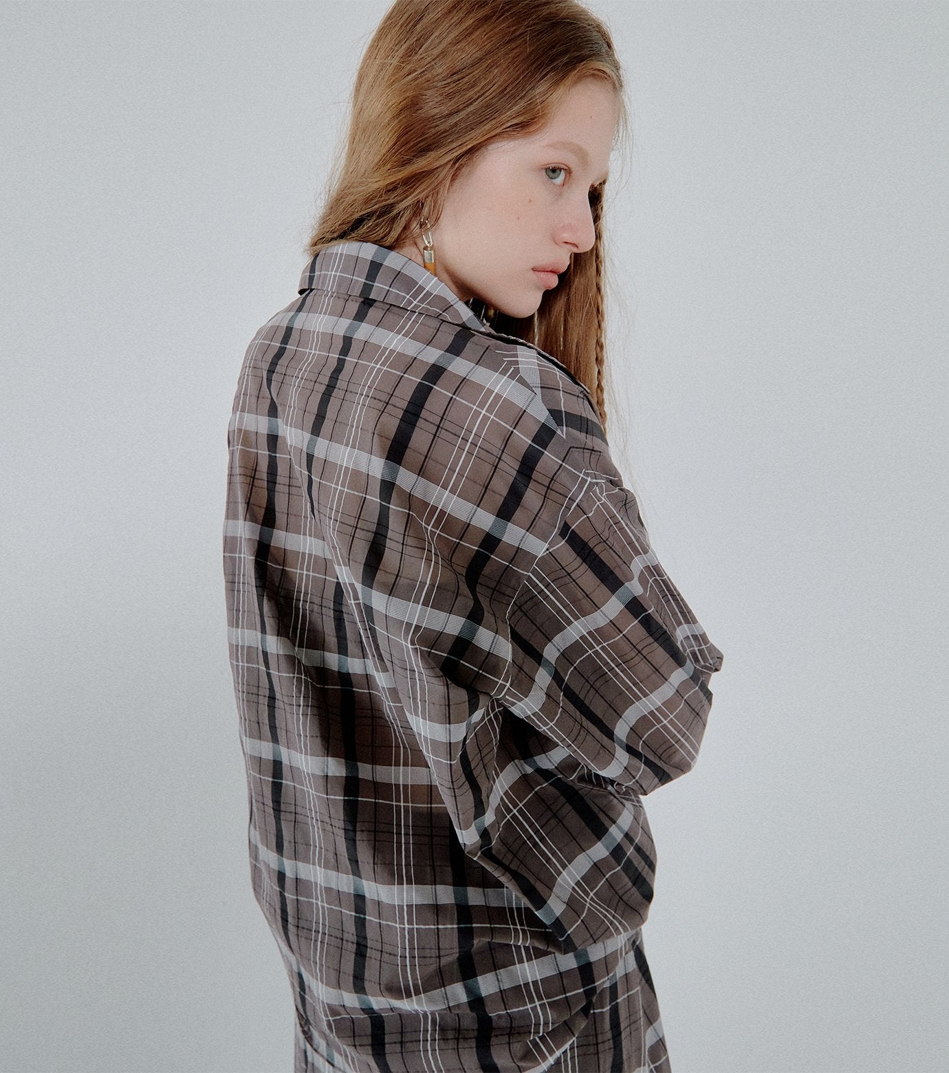 Sheer Plaid Shirt