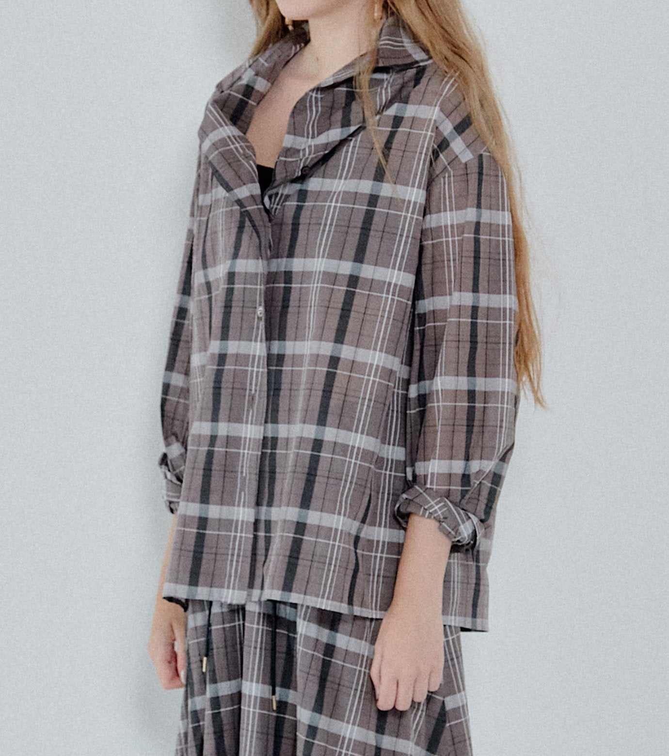 Sheer Plaid Shirt