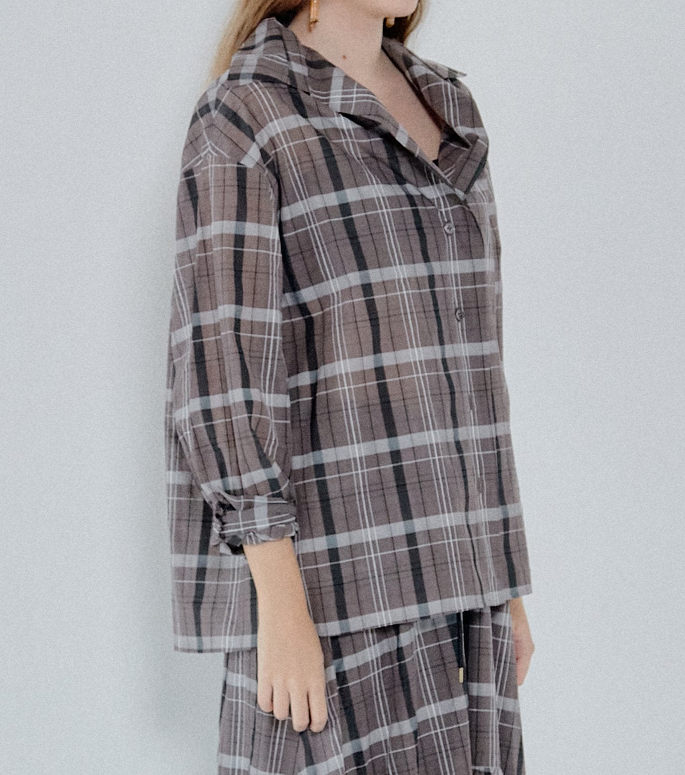 Sheer Plaid Shirt