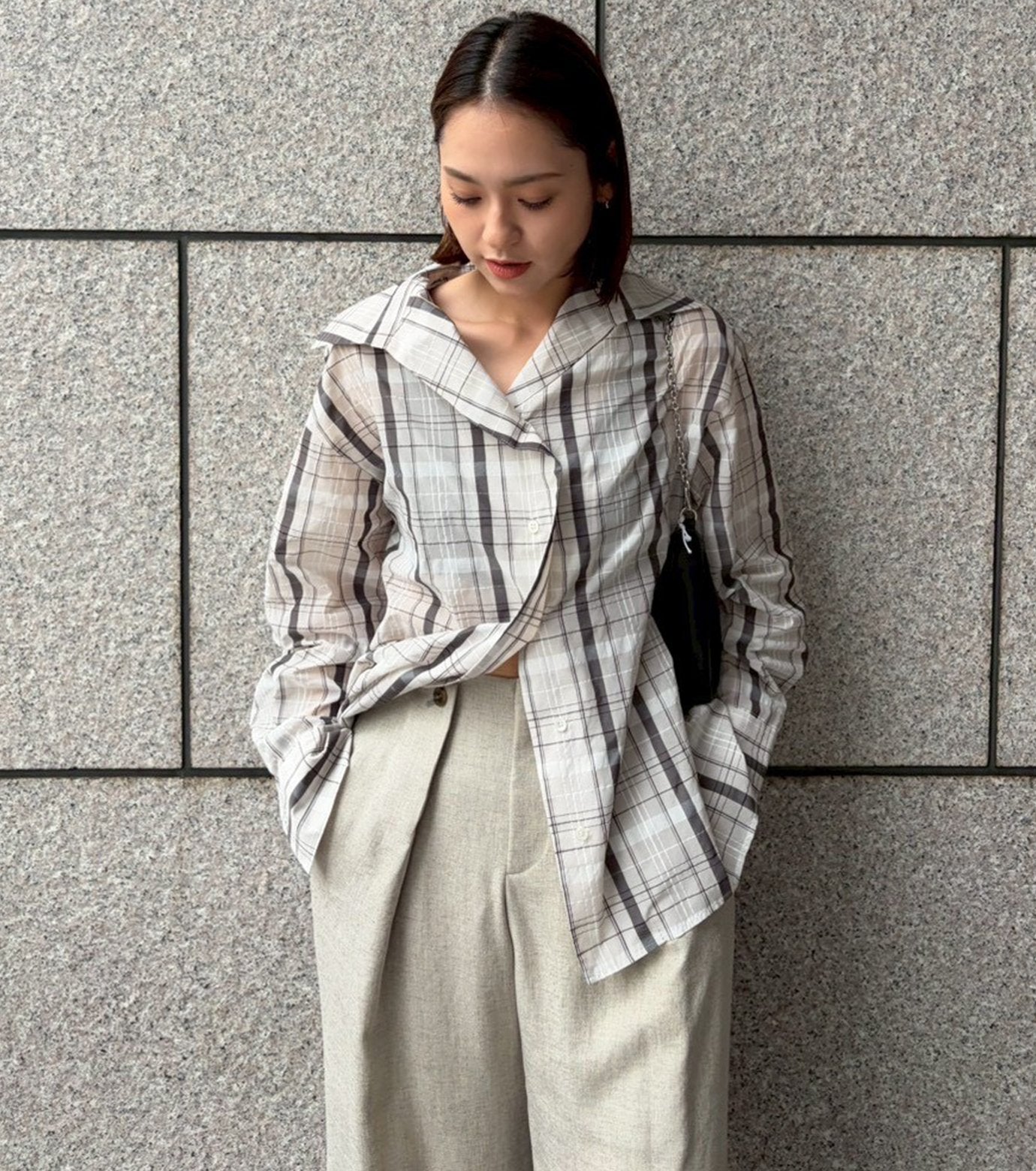 Sheer Plaid Shirt