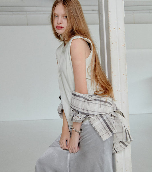 Sheer Plaid Shirt
