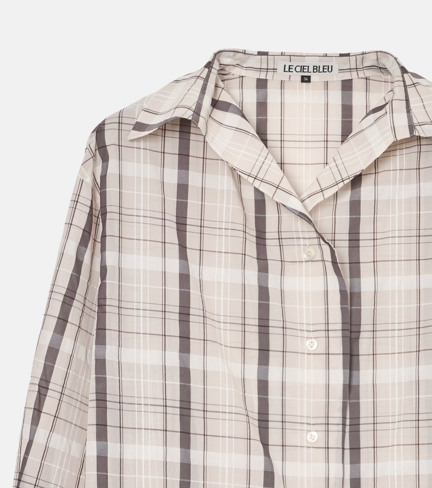 Sheer Plaid Shirt