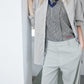 Dobby Stripe Cropped Shirt