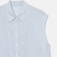 Dobby Stripe Cropped Shirt