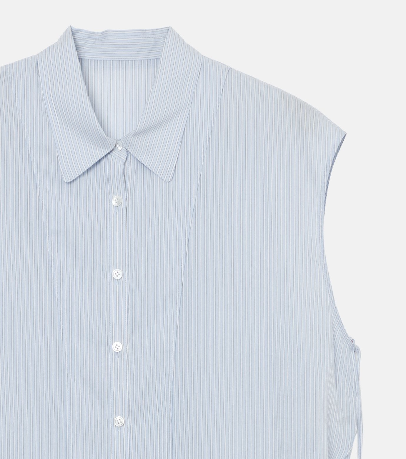 Dobby Stripe Cropped Shirt