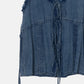 Washed Denim Frill Blouse