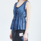 Washed Denim Frill Blouse