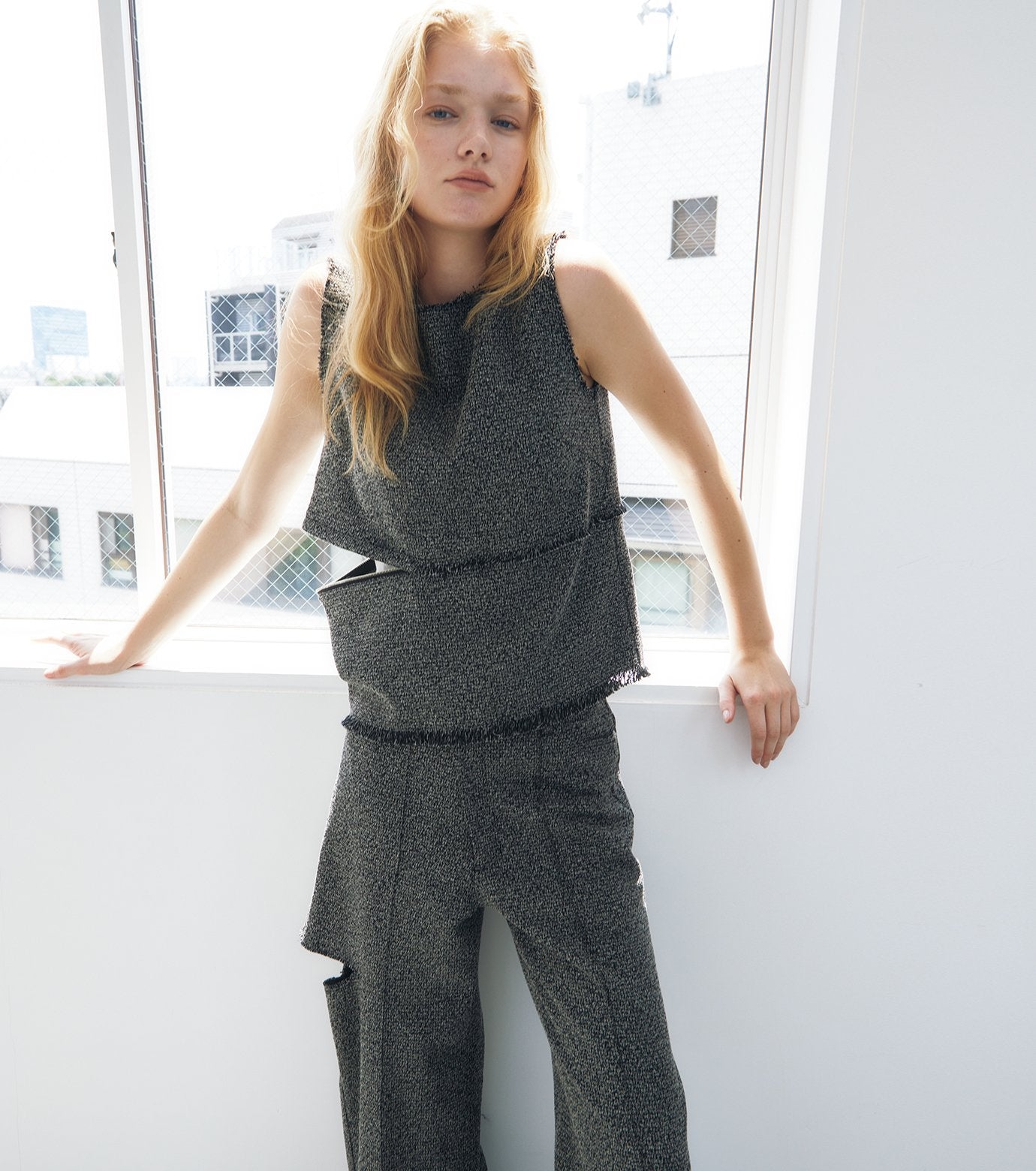 Tweed Sleeveless TOP