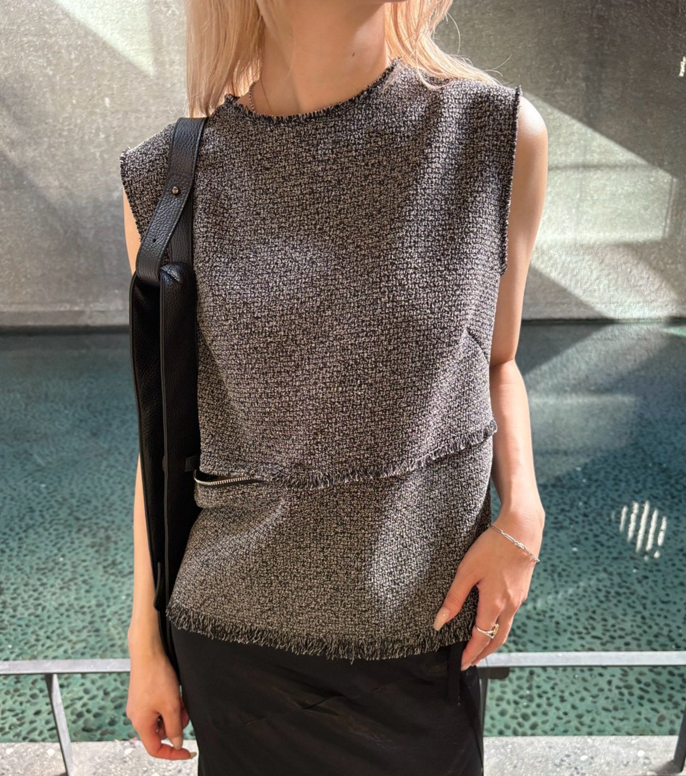 Tweed Sleeveless TOP