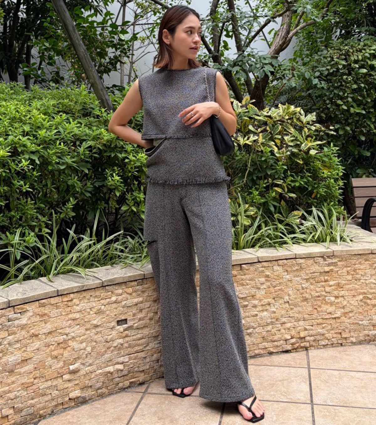 Tweed Sleeveless TOP
