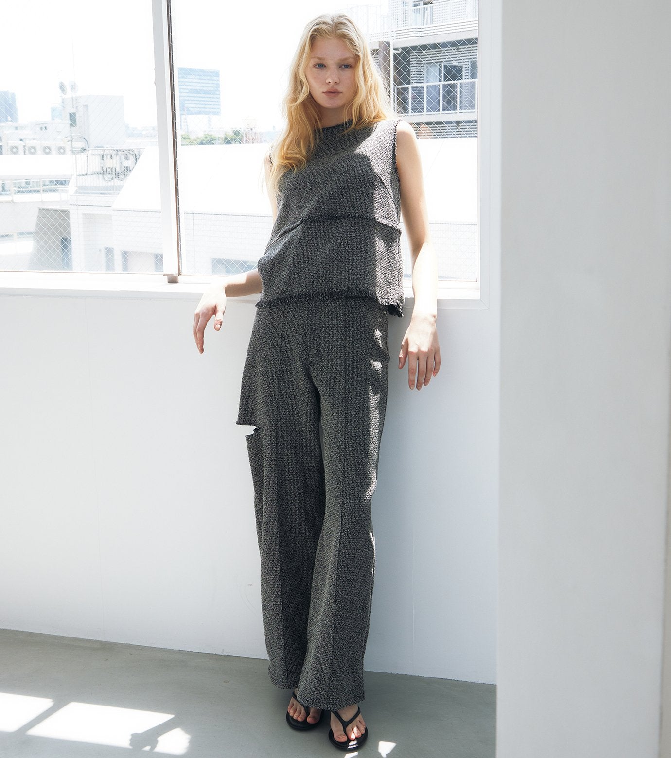 Tweed Sleeveless TOP