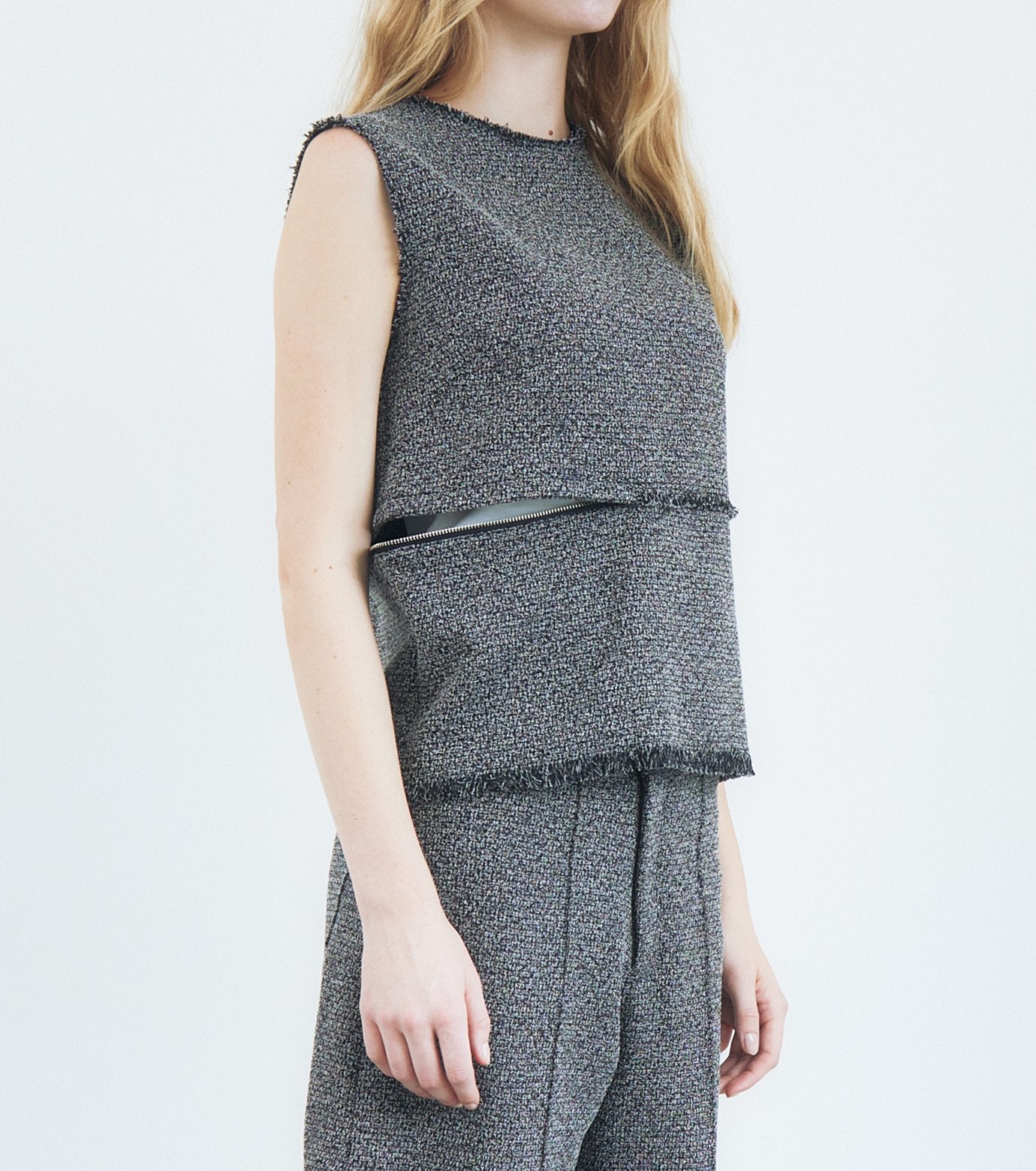 Tweed Sleeveless TOP