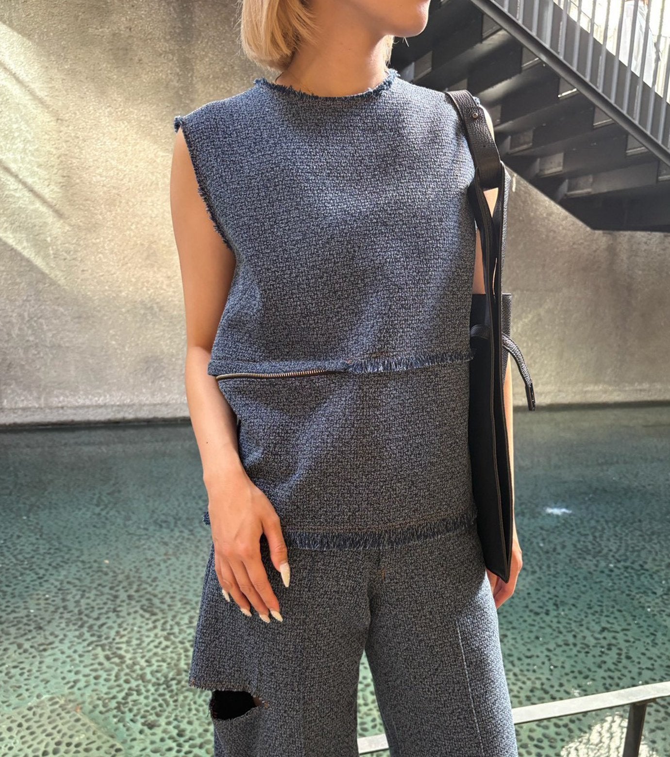 Tweed Sleeveless TOP