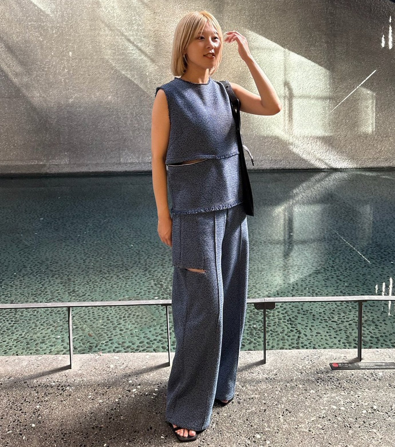 Tweed Sleeveless TOP