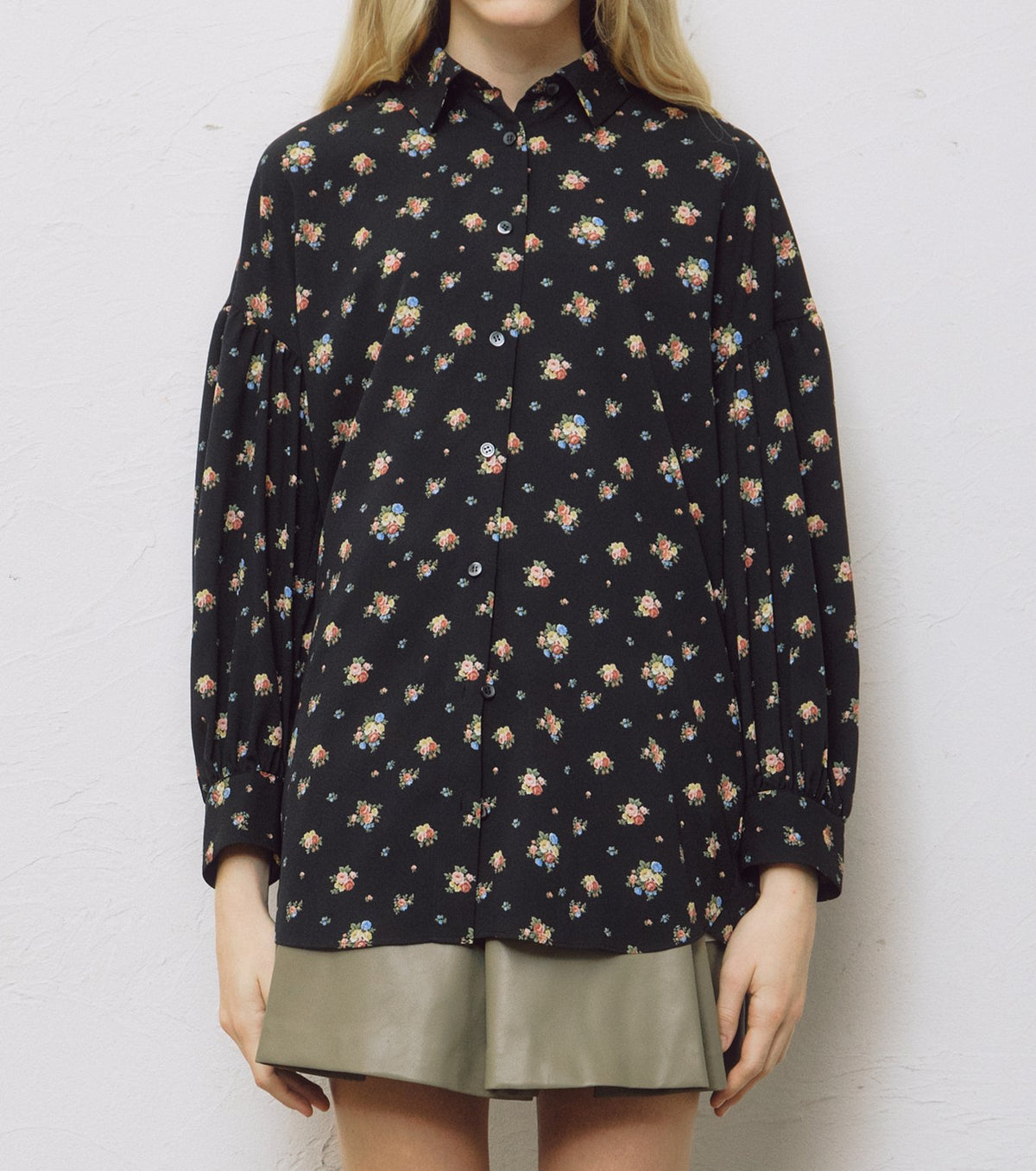 Floral Double Button Blouse