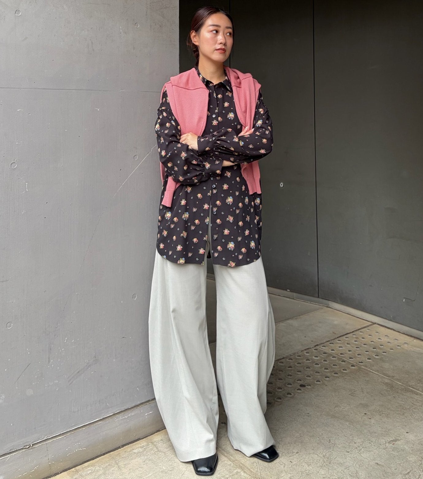 Floral Double Button Blouse