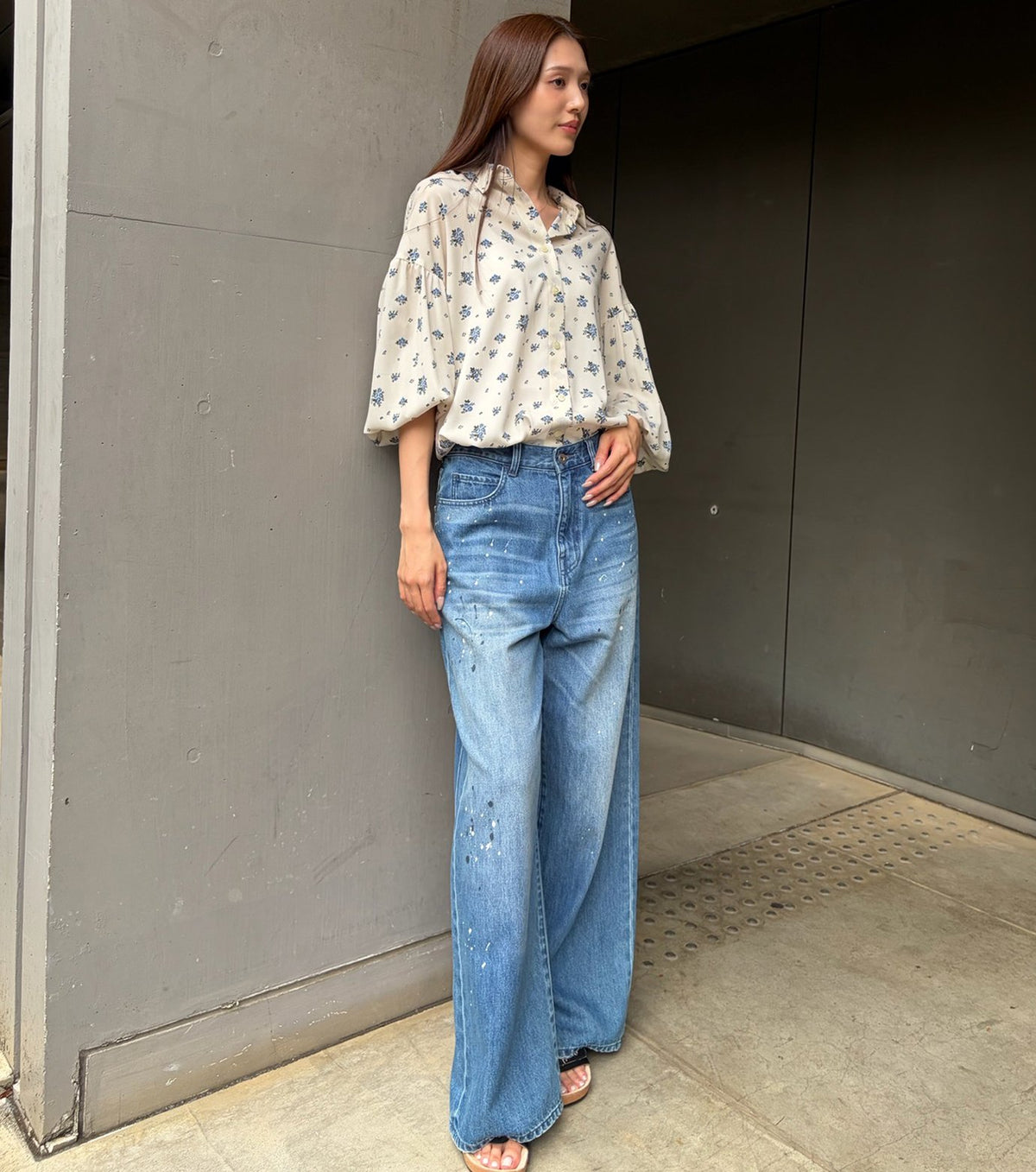 Floral Double Button Blouse