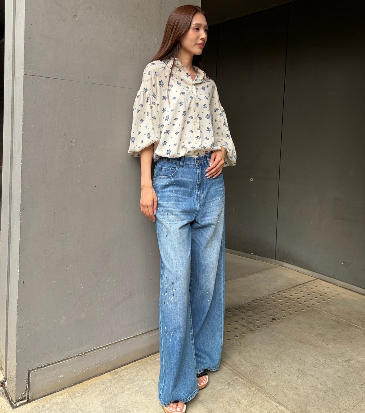 Floral Double Button Blouse