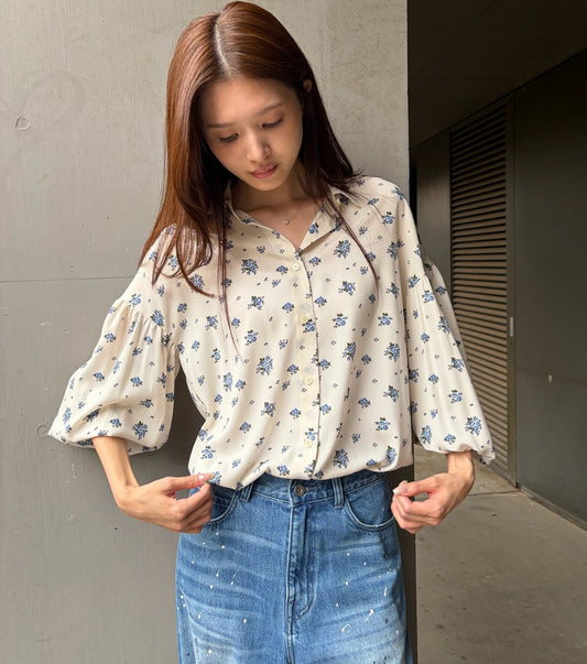 Floral Double Button Blouse