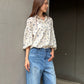 Floral Double Button Blouse
