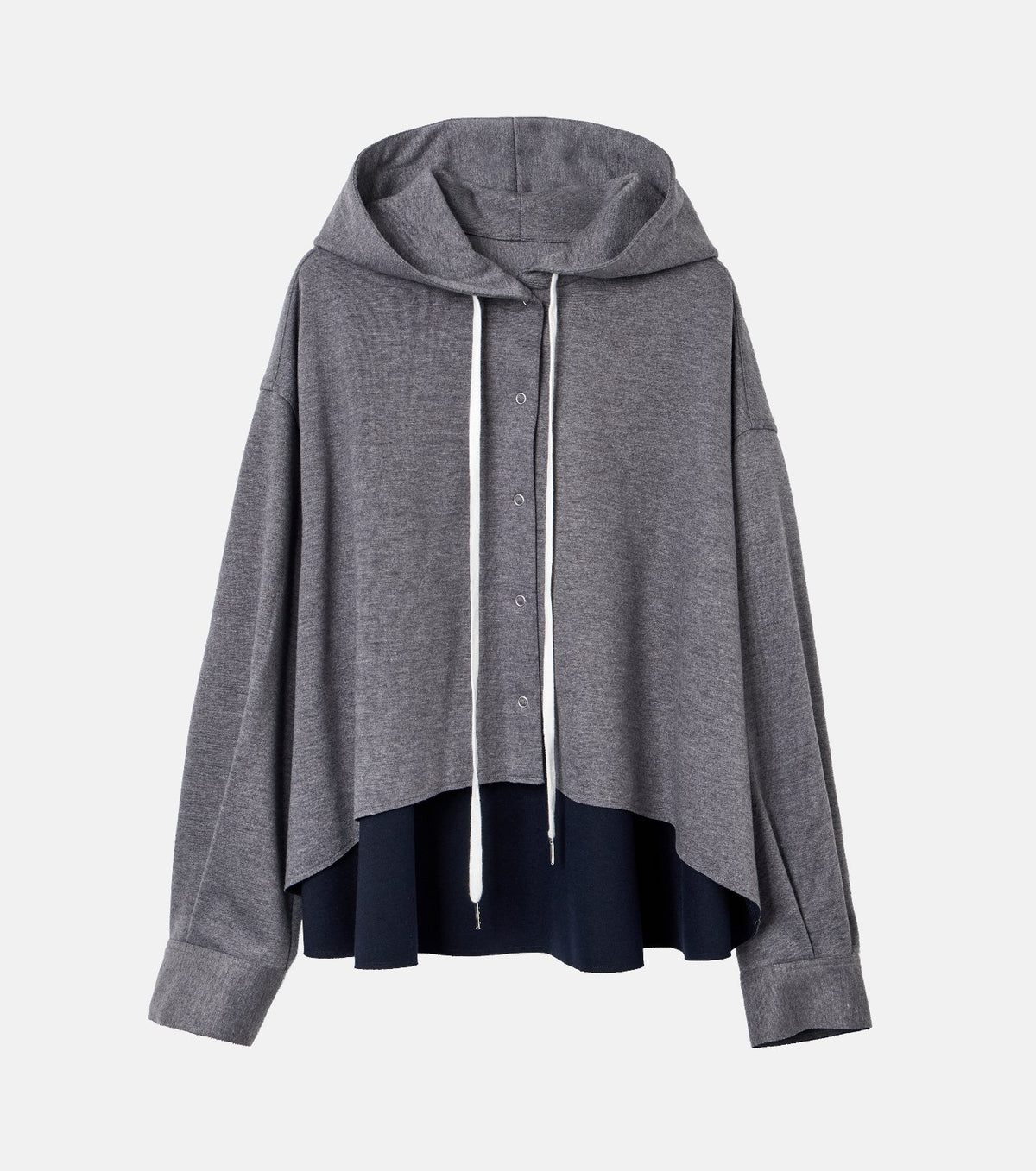 A-Line Jersey Hooded Shirt