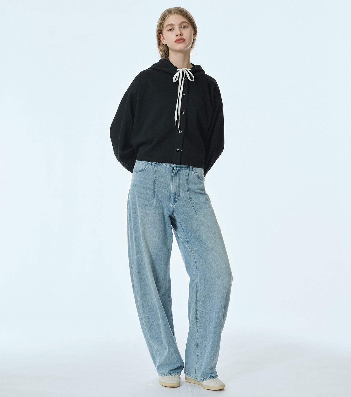 A-Line Jersey Hooded Shirt
