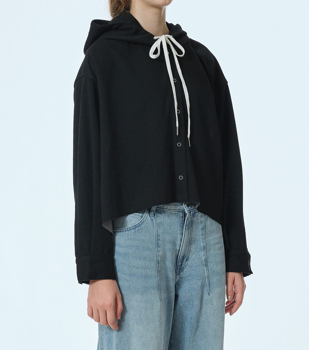 A-Line Jersey Hooded Shirt