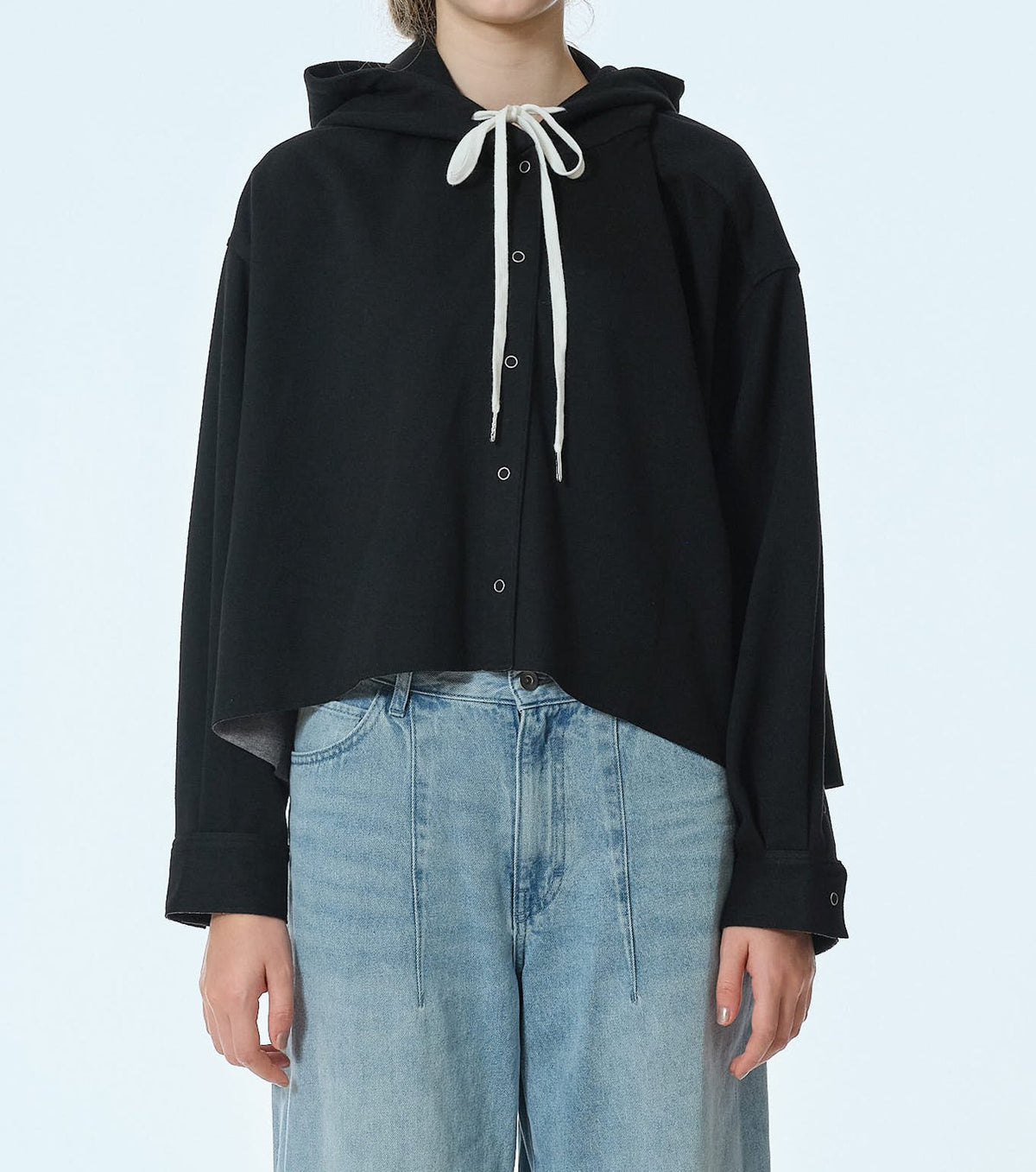A-Line Jersey Hooded Shirt