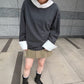 Suiting High-Neck Back-Zip Top