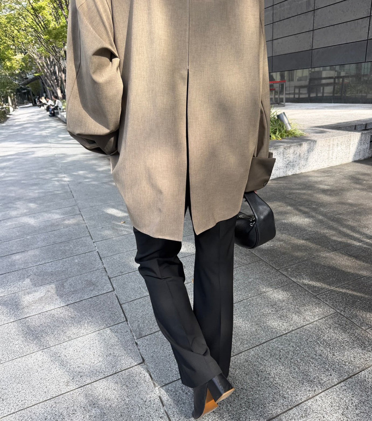 Suiting High-Neck Back-Zip Top