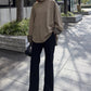 Suiting High-Neck Back-Zip Top