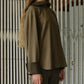 Suiting High-Neck Back-Zip Top