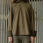 Suiting High-Neck Back-Zip Top