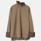 Suiting High-Neck Back-Zip Top