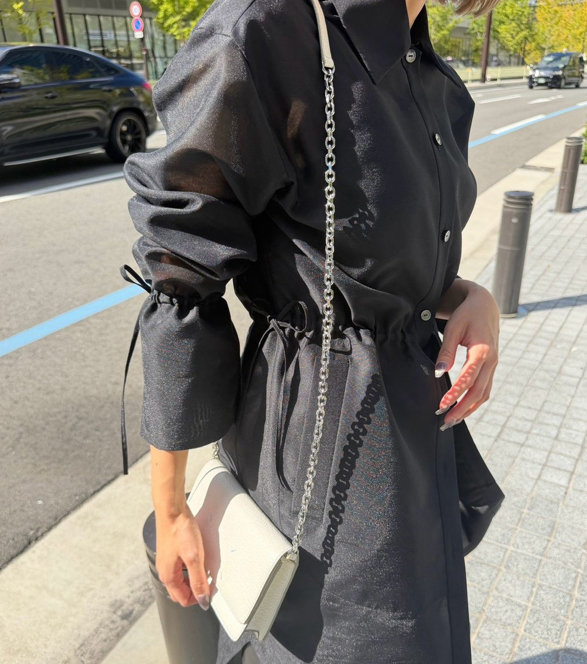 Organza Long Shirt Coat