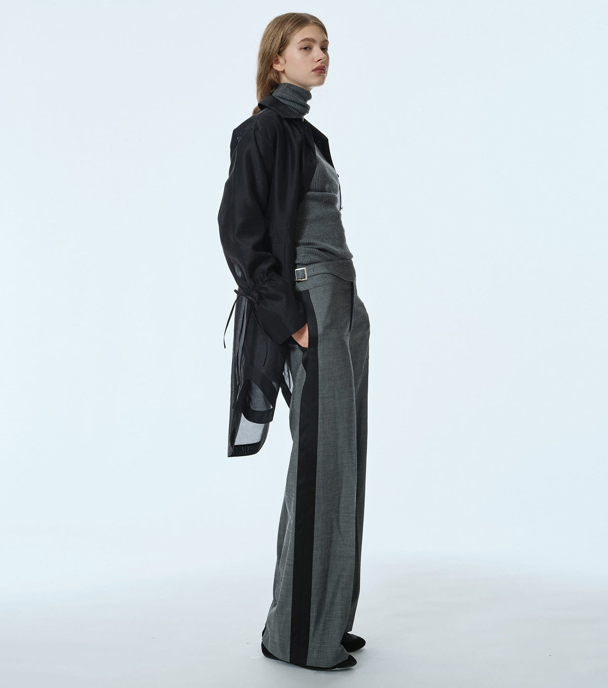 Organza Long Shirt Coat