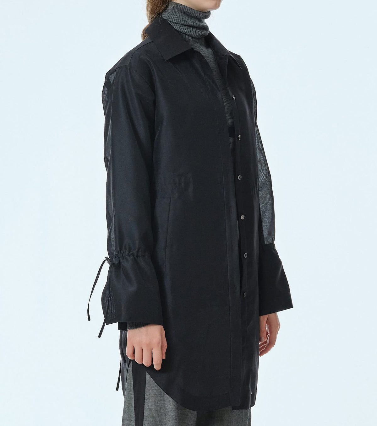 Organza Long Shirt Coat