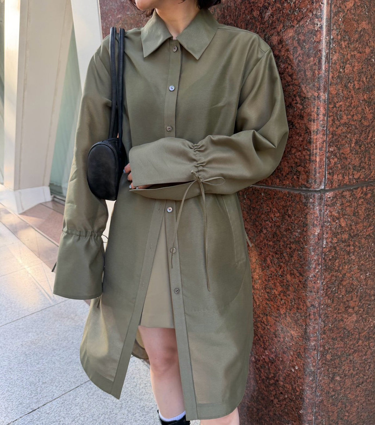 Organza Long Shirt Coat