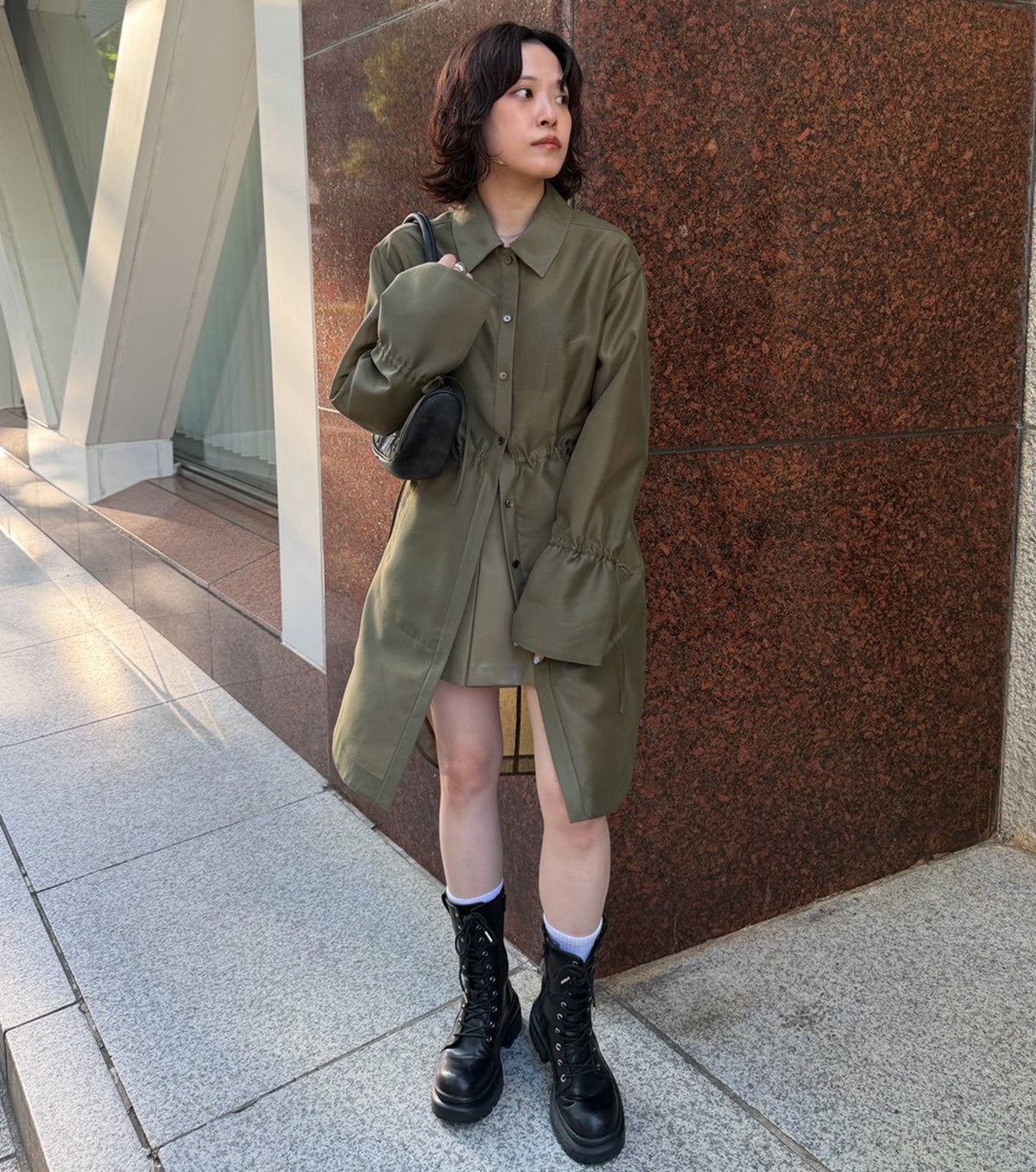 Organza Long Shirt Coat