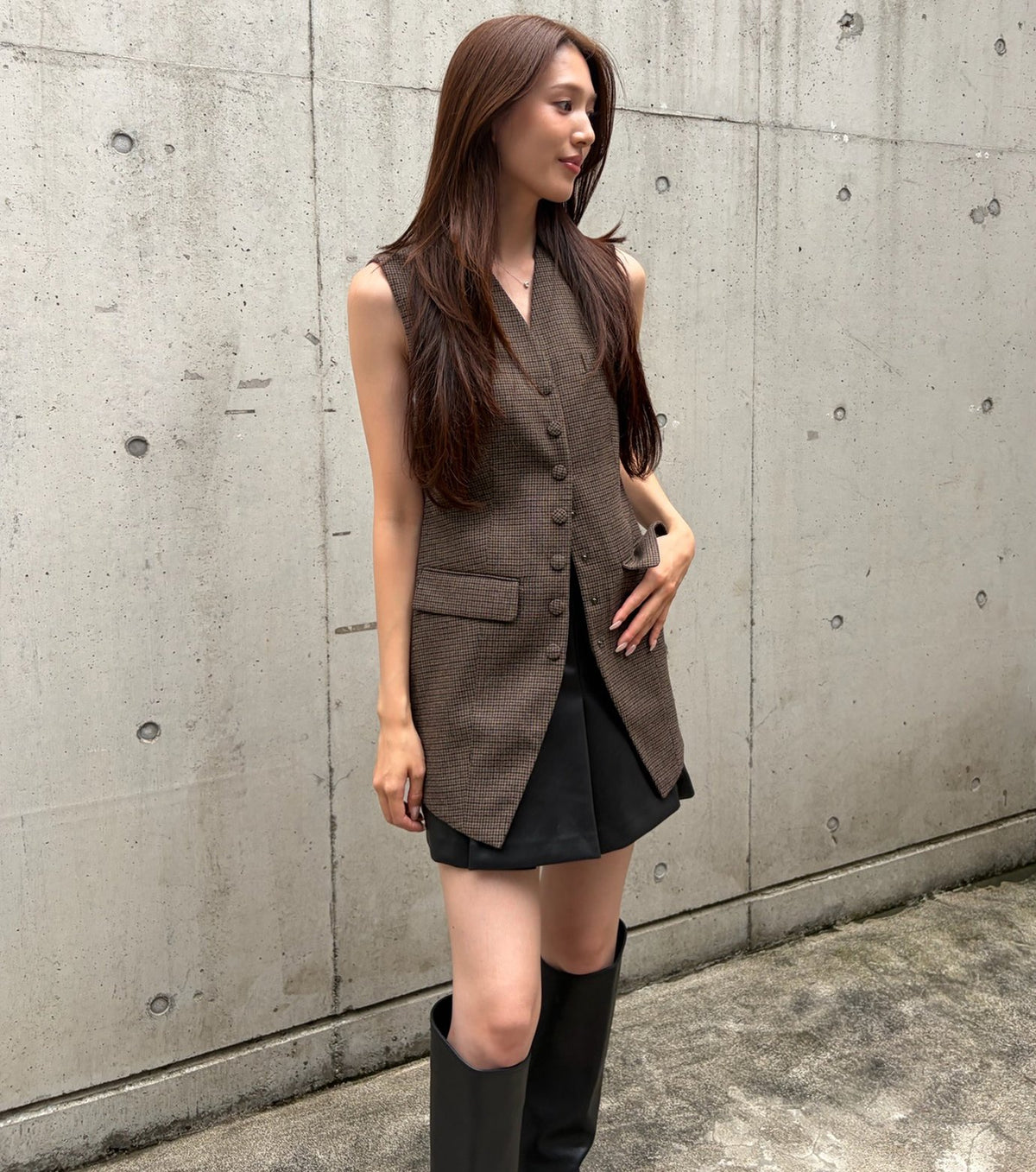 Gunclub Check Fitted Vest