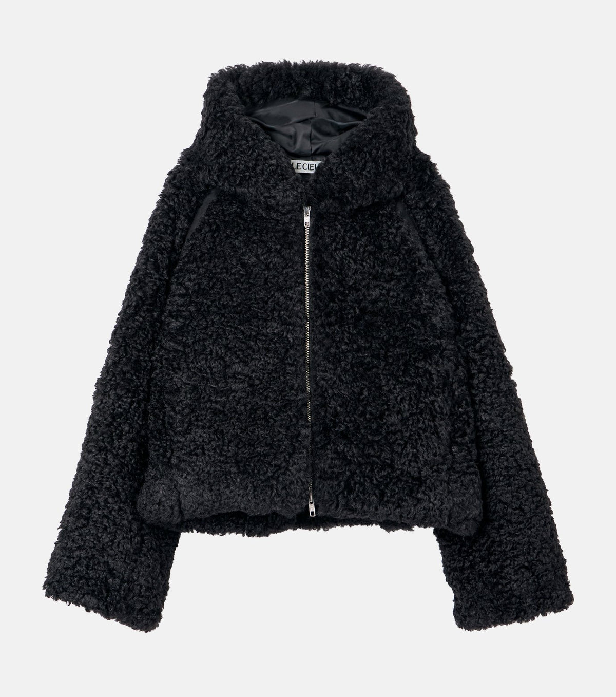 Faux Shearling Hooded Jacket