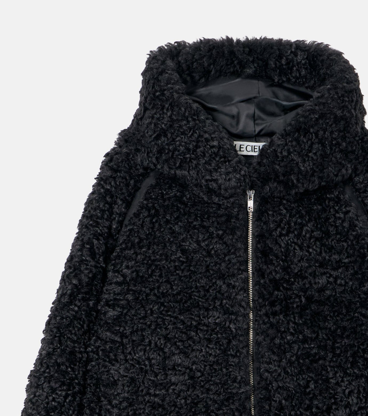 Faux Shearling Hooded Jacket