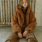 Faux Shearling Hooded Jacket