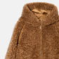 Faux Shearling Hooded Jacket