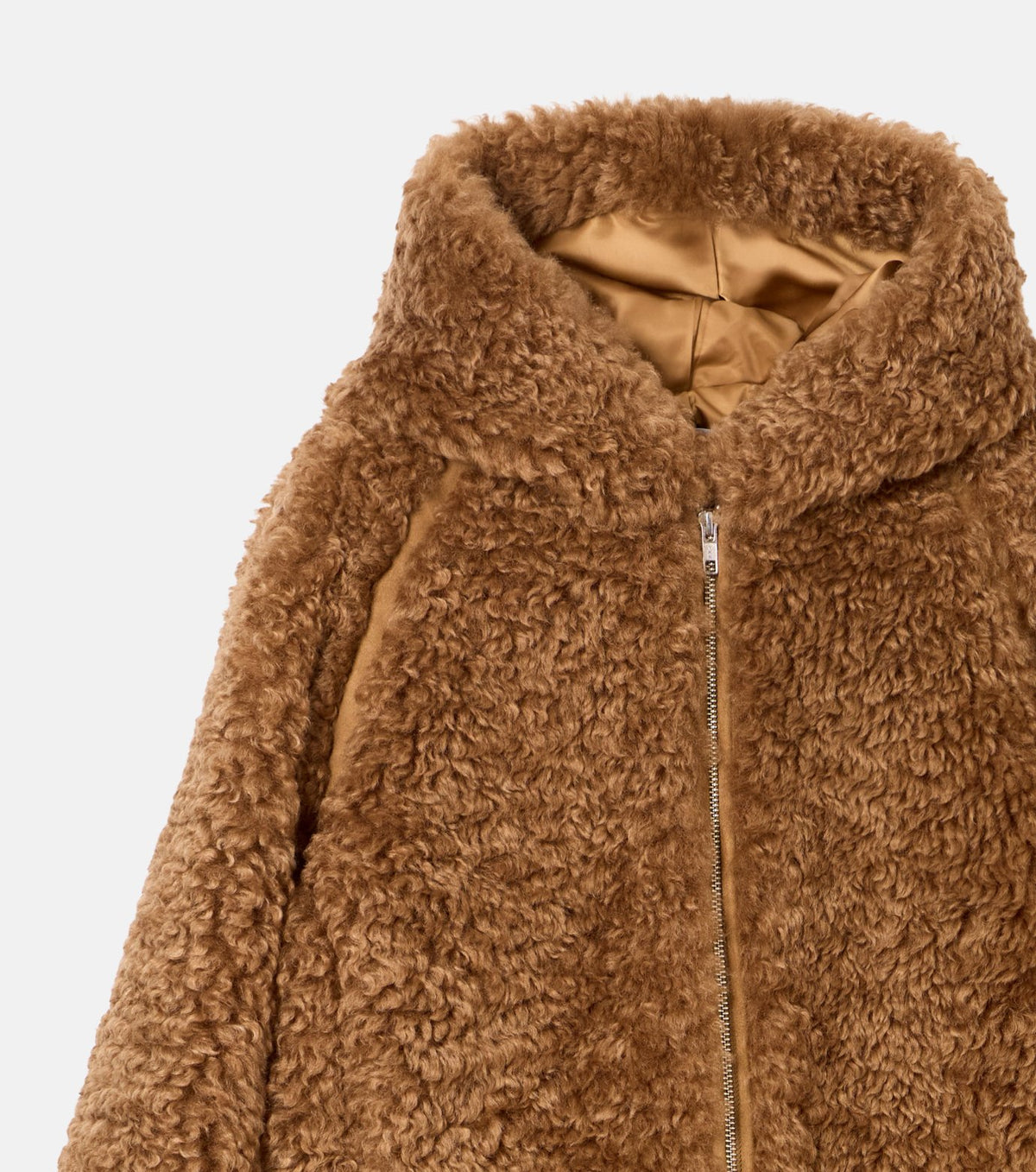 Faux Shearling Hooded Jacket
