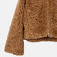 Faux Shearling Hooded Jacket