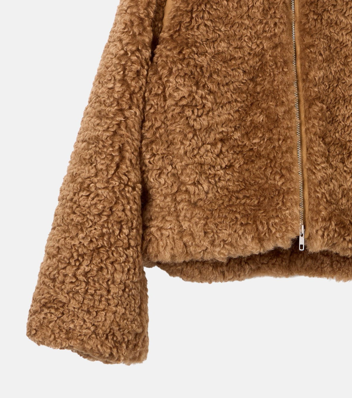 Faux Shearling Hooded Jacket