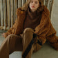Faux Shearling Hooded Jacket
