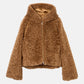 Faux Shearling Hooded Jacket