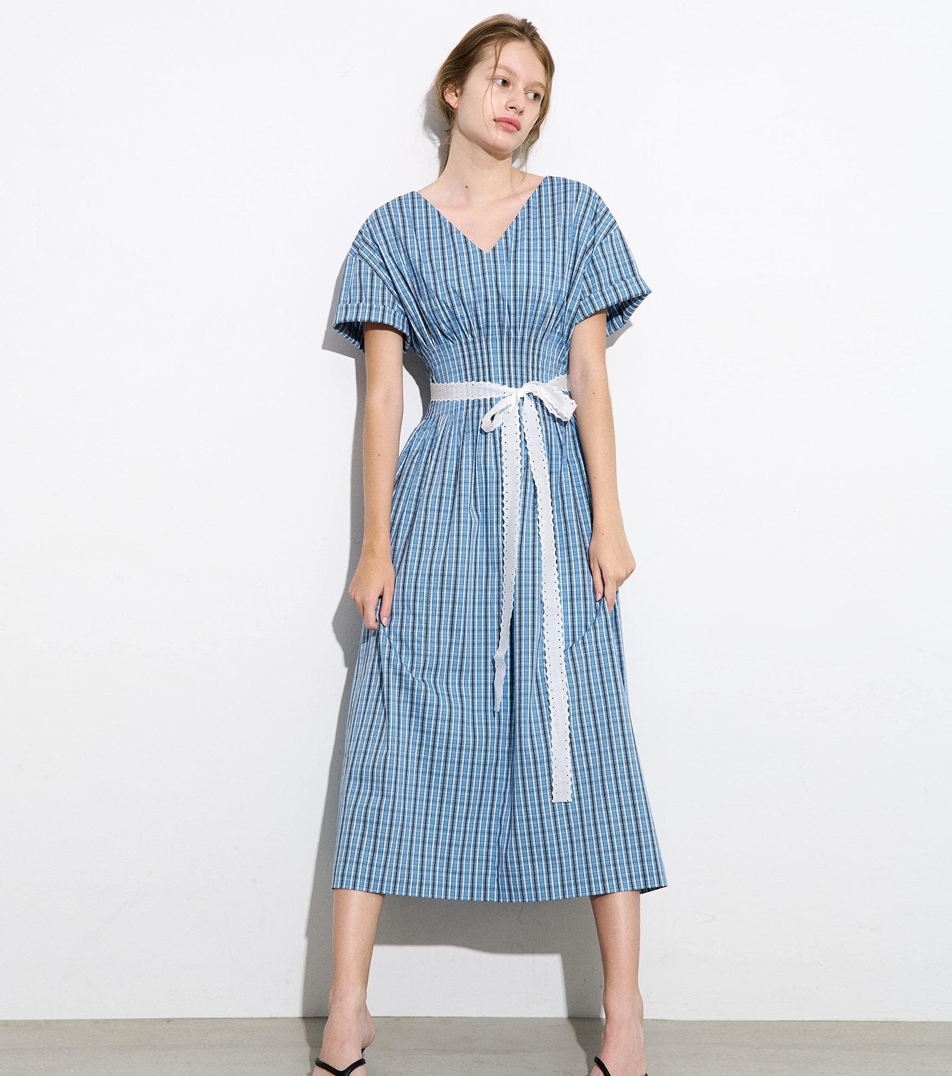 Checkered Round Form Dress